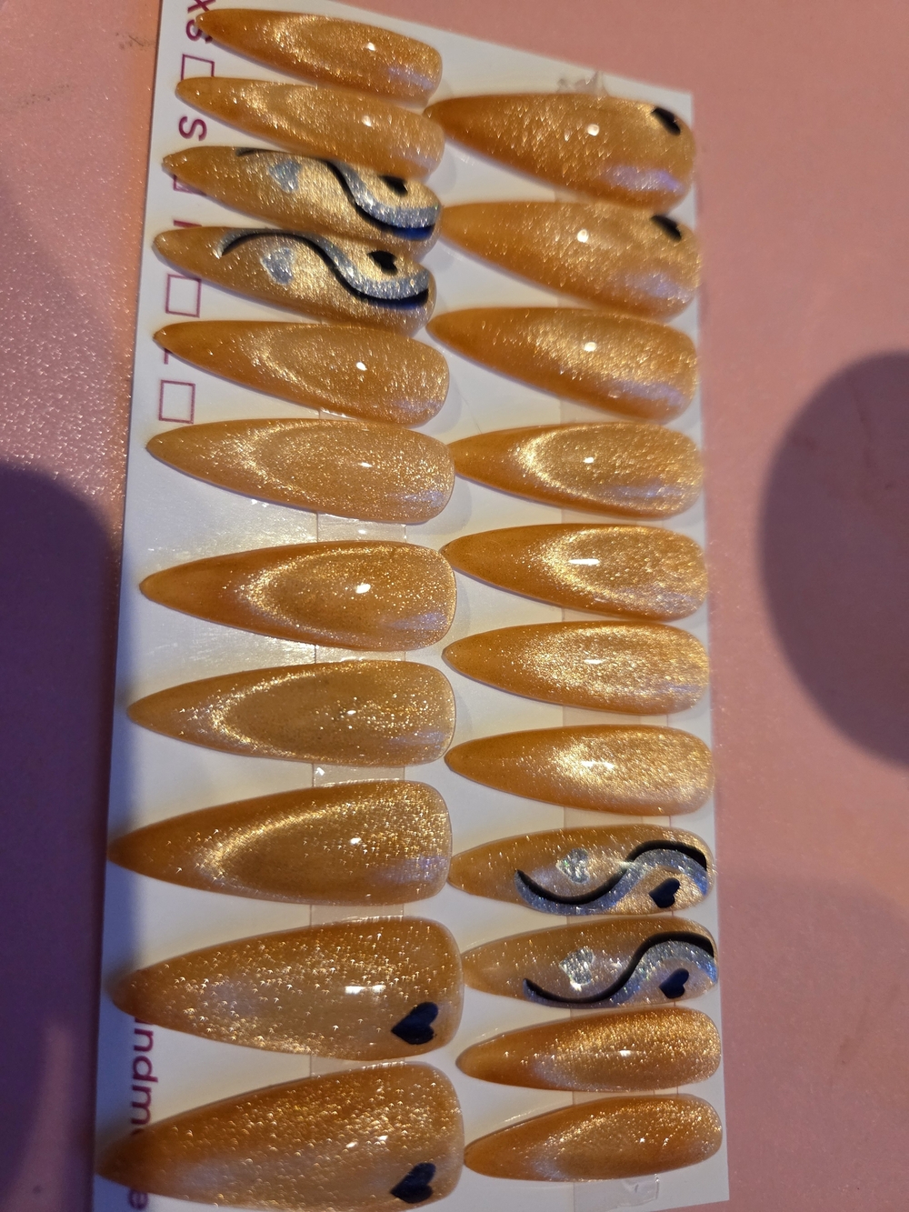 Neon Orange Cat Eye Stiletto Press-On Nails